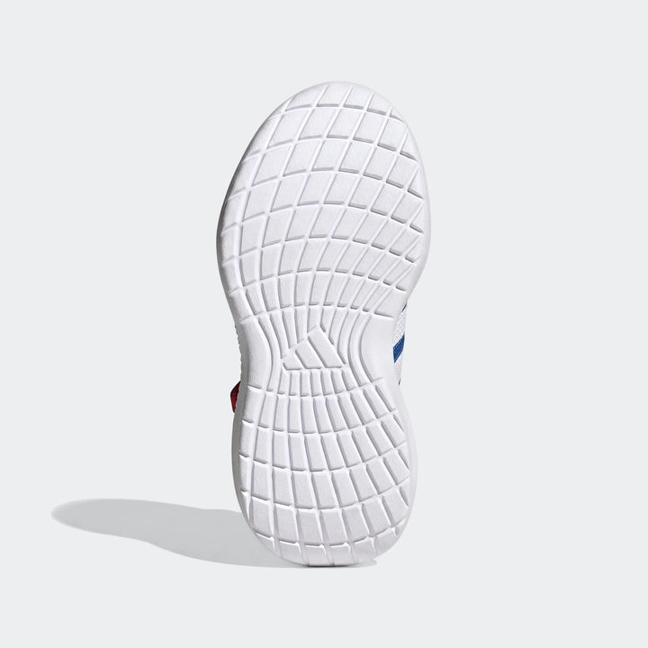 White sole of Marvel Lightorama Runner Spider-Man Light-Up Kids Shoes, showing patterned tread from underneath.