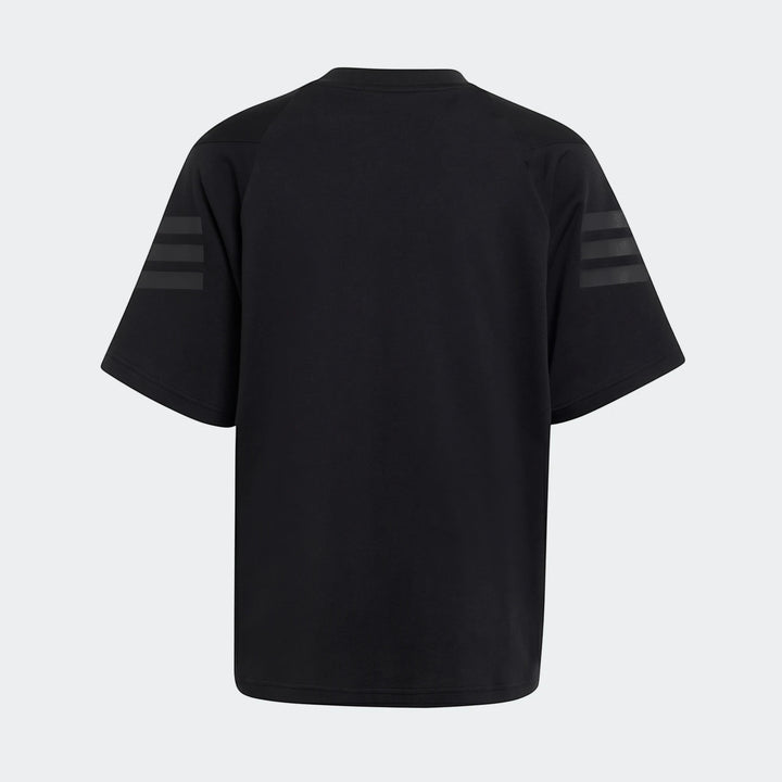 Black Mercedes-Amg Petronas Formula 1 Team Night T-Shirt for youth, shown from the back with short sleeves.