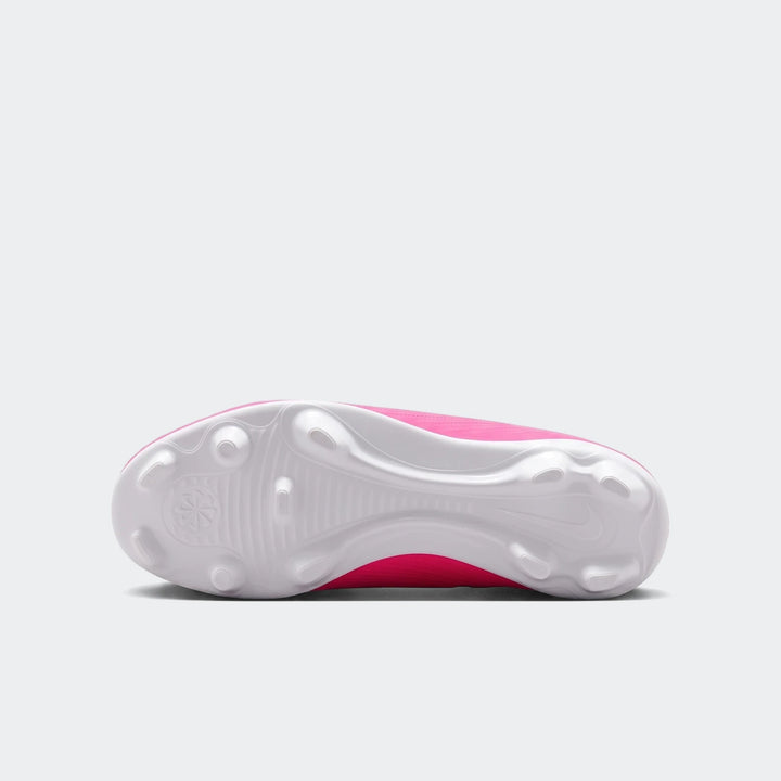 Nike Jr. Mercurial Superfly 11 Club Big Kids' Multi-Ground High-Top Soccer Cleats, shown from the bottom sole view,