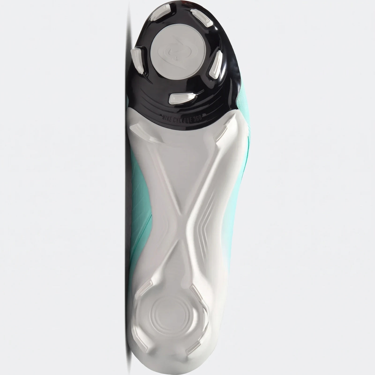 Phantom Gx 11 Academy Fg/Mg football boot, bottom view showing the light blue, white, and black sole.