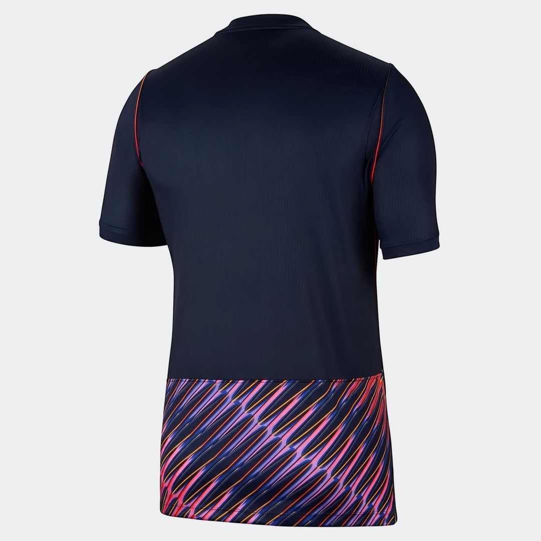 Tottenham Hotspur 2026/27 Stadium Away Men's Nike Dri-Fit Soccer Replica Jersey, navy blue with a vibrant multi-colored
