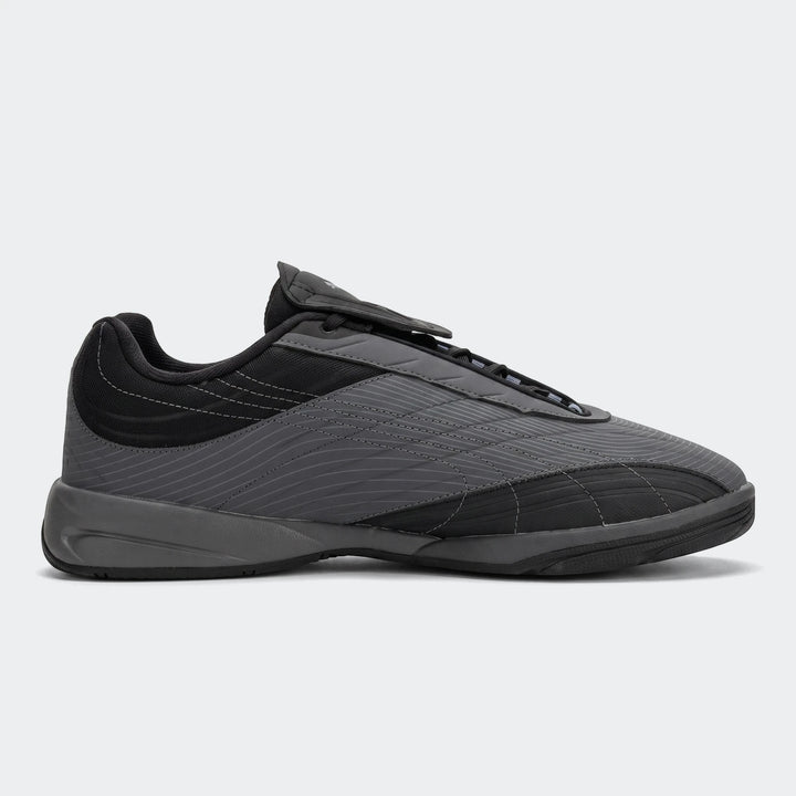 V-S2 Tactical Puma Black sneakers in a black and gray color scheme, shown in a profile view on a white background.